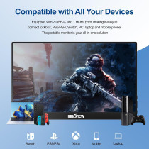 InnoView 15.6 Portable Monitor 1080P with Adjustable Stand & Sleeve