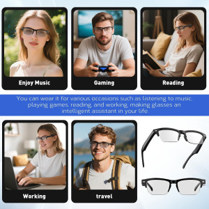 Lunettes Intelligentes Bluetooth Unisexes avec Audio & Photochromiques