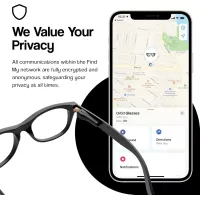 ORBIT x Glasses - Localisateur de lunettes compatible Apple Find My (iOS uniquement), non compatible Android