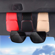 AICEL Leather Magnetic Sunglasses Holder for Car Sun Visor – Universal Fit