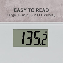 Health o meter Compact Digital Glass Scale - 450 lb Capacity & LCD Display