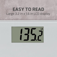 Health o meter Compact Digital Glass Scale - 450 lb Capacity & LCD Display