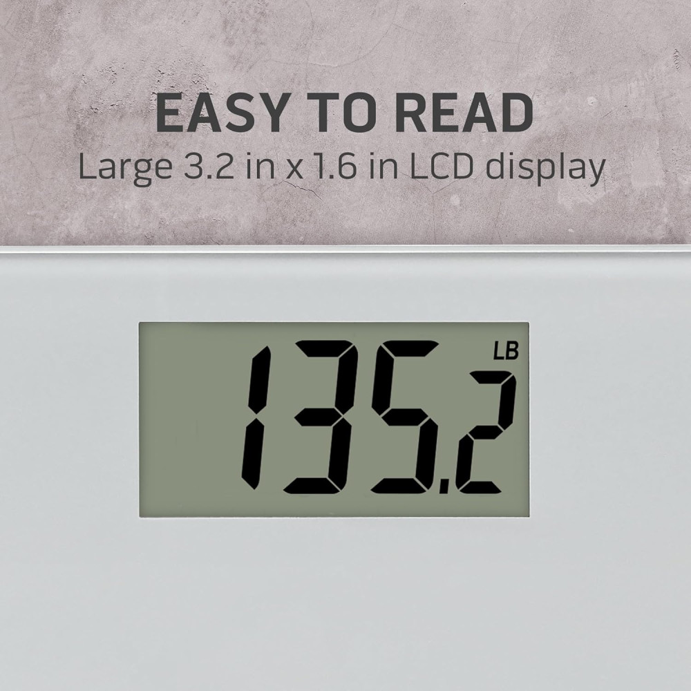 Health o meter Compact Digital Glass Scale - 450 lb Capacity & LCD Display