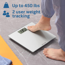 Health o meter Compact Digital Glass Scale - 450 lb Capacity & LCD Display