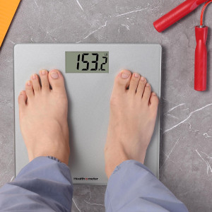 Health o meter Compact Digital Glass Scale - 450 lb Capacity & LCD Display