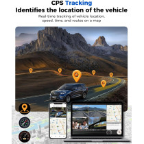 360° 4-Channel Dash Cam with GPS, 5G WiFi, Night Vision & 128GB Card
