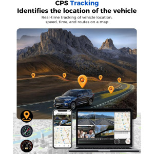 360° 4-Channel Dash Cam with GPS, 5G WiFi, Night Vision & 128GB Card