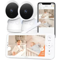 Moniteur Bébé ARENTI 2 Caméras 2K WiFi 6 avec Détection Sons