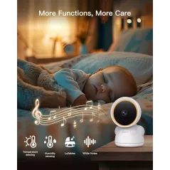 Moniteur Bébé ARENTI 2 Caméras 2K WiFi 6 avec Détection Sons