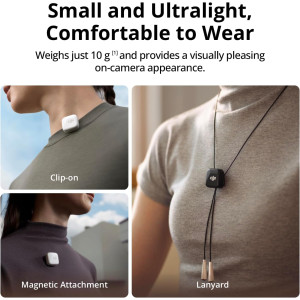 DJI Mic Mini : Micro Sans Fil Ultra Léger 48h, Anti-Bruit