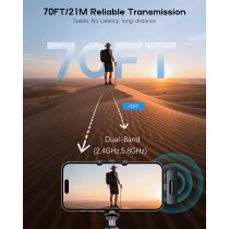 Microphone Sans Fil Mini Bluetooth 2 en 1 pour iPhone & Android