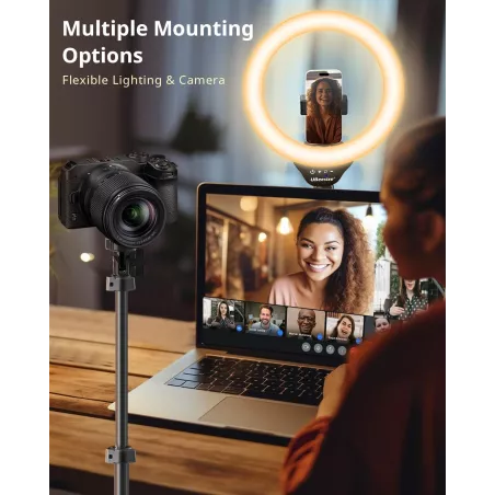 UBeesize Ring Light 12 avec Trépied 62 pour Vidéo, Live Streaming, Compatible Téléphones & Caméras