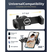 UBeesize 12 Selfie Ring Light & 62 Tripod for Streaming & Recording