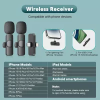 Microphone sans fil MAYBESTA Bluetooth Lavalier pour iPhone & Android - Clip pour YouTube, TikTok, Podcast