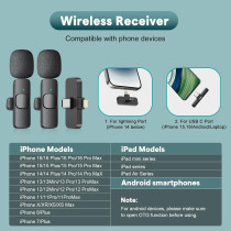 MAYBESTA Wireless Mini Bluetooth Lavalier Mic for iPhone & Android