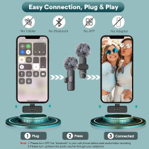 MAYBESTA Wireless Mini Bluetooth Lavalier Mic for iPhone & Android