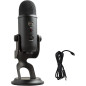 Microphone USB Logitech Blue Yeti pour Gaming, Streaming, Podcast, YouTube, PC - Son Studio, Plug & Play