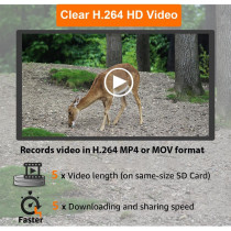 GardePro A3S 64MP Trail Camera - 1296p No Glow Night Vision, 0.1s Trigger