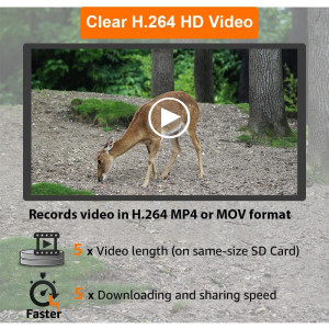 GardePro A3S 64MP Trail Camera - 1296p No Glow Night Vision, 0.1s Trigger