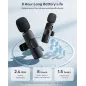 Microphone Lavalier Sans Fil 2-Pack pour iPhone, Android - Micro Mini Réduction de Bruit Plug & Play
