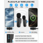 Kit Vlogging iPhone/Android 71 Trépied Selfie avec Lumière, Télécommande Sans Fil & Microphone Ajustable