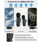 Kit Vlogging iPhone/Android 71 Trépied Selfie avec Lumière, Télécommande Sans Fil & Microphone Ajustable