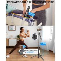 Vlogging Kit for iPhone/Android | 71 Tripod, Light, Remote & Mic