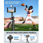 Kit Vlogging iPhone/Android 71 Trépied Selfie avec Lumière, Télécommande Sans Fil & Microphone Ajustable
