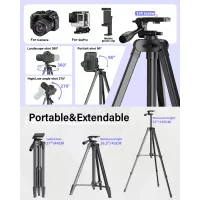Kit de Vlogging pour iPhone/Android avec Microphone Sans Fil, Trépieds, Lumière RGB pour YouTube & TikTok