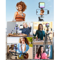 Complete Vlogging Kit for iPhone/Android with Mic, Tripod & RGB Light