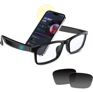 Lunettes Audio Bluetooth IPX5 Anti-Lumière Bleue Homme/Femme