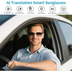 Lunettes AI Traduction 160+ Langues avec Appels Audio/Vidéo