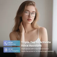 Lunettes Intelligentes Unisexes Bluetooth Anti-Lumière Bleue