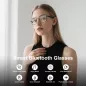 Lunettes Intelligentes Unisexes, Bluetooth, Anti-Lumière Bleue, Photochromiques et Polarisées avec Audio