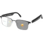 Lunettes Bluetooth Intelligentes Argentées, Audio Couleur, Micro, Appels Mains Libres, Sport & Conduite