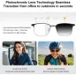 Lunettes Bluetooth Intelligentes Argentées, Audio Couleur, Micro, Appels Mains Libres, Sport & Conduite