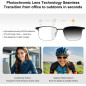 Smart Bluetooth Glasses with Open-Ear Sound, Mic & Speakers, Color Changing, Polarized - Silver