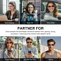 Lunettes Bluetooth Intelligentes Argentées, Audio Couleur, Micro, Appels Mains Libres, Sport & Conduite