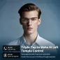 Lunettes Bluetooth Intelligentes Argentées, Audio Couleur, Micro, Appels Mains Libres, Sport & Conduite