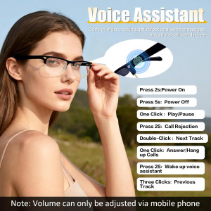 Lunettes Intelligentes AI - Traduction 164 Langues, Bluetooth