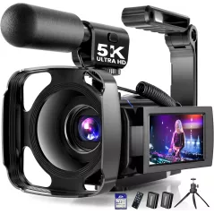 Caméra 5K UHD 64MP Vlogging avec Écran Tactile 270° & WiFi