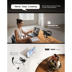 Caméra 5K UHD 64MP Vlogging avec Écran Tactile 270° & WiFi