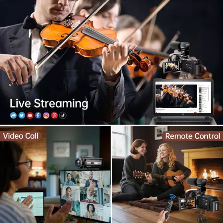 Caméra 8K UHD 88MP WiFi Vlogging 18X Zoom Vision Nuit