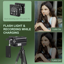 2.7K QHD 50MP Vlogging Camera with 16X Zoom, 270° Screen & 32GB Card