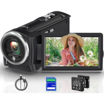 2.7K QHD 50MP Vlogging Camera with 16X Zoom, 270° Screen & 32GB Card