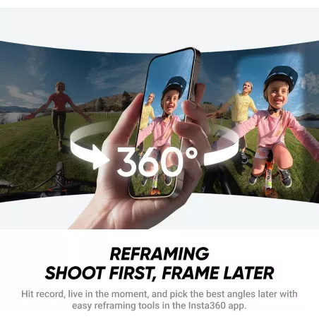Insta360 X4 Air Starter Bundle - Caméra 360 8K légère 165g, Stick Invisible, Objectifs Remplaçables, Stabilisation FlowState