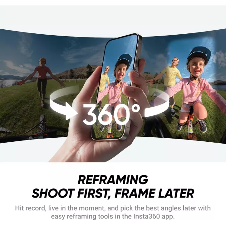 Insta360 X4 Air Starter Bundle - Caméra 360 8K légère 165g, Stick Invisible, Objectifs Remplaçables, Stabilisation FlowState