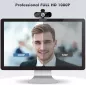 Webcam Gohero Full HD 1080P avec réduction de bruit, cache confidentialité, grand angle, USB Plug & Play