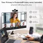 Webcam Gohero Full HD 1080P avec réduction de bruit, cache confidentialité, grand angle, USB Plug & Play