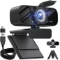 Webcam Gohero Full HD 1080P avec réduction de bruit, cache confidentialité, grand angle, USB Plug & Play